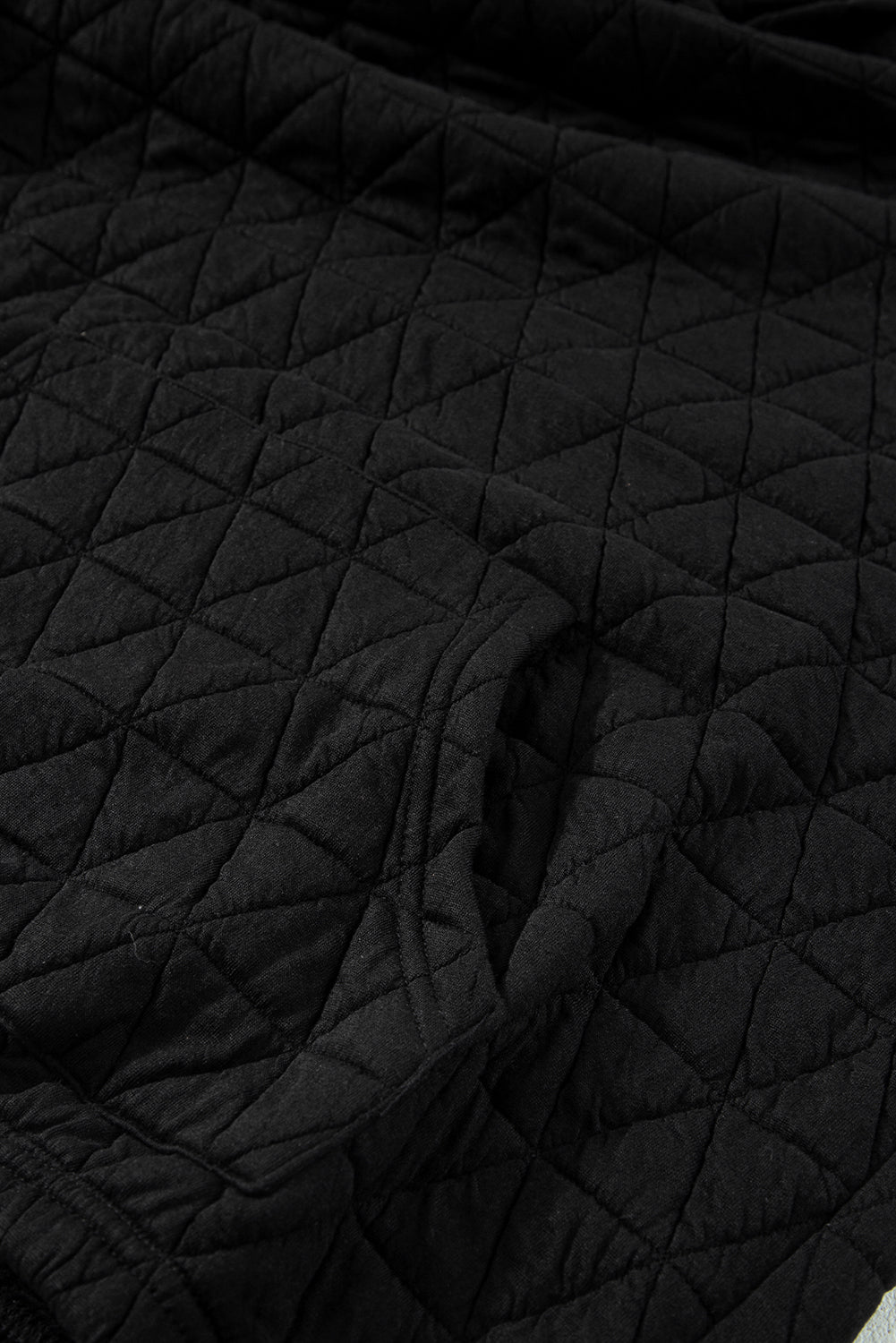 Dark Grey Solid Quilted Pullover and Pants Outfit