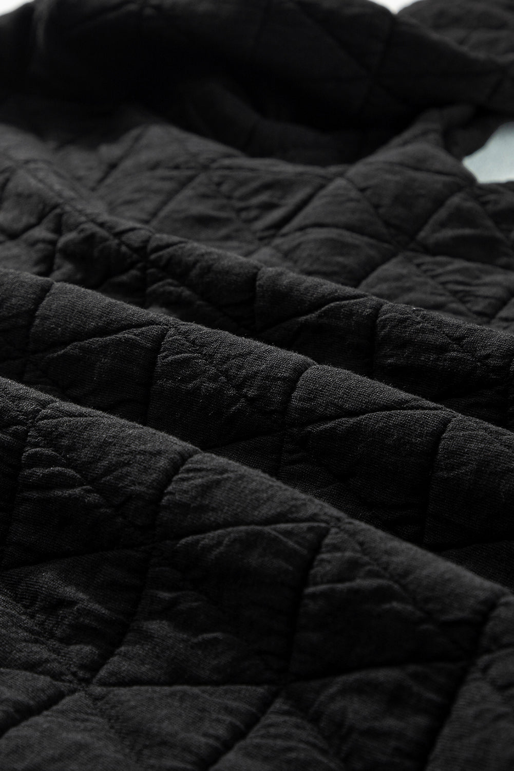 Dark Grey Solid Quilted Pullover and Pants Outfit