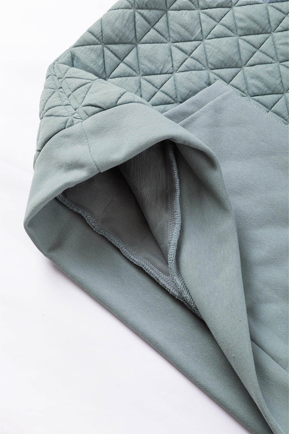 Dark Grey Solid Quilted Pullover and Pants Outfit