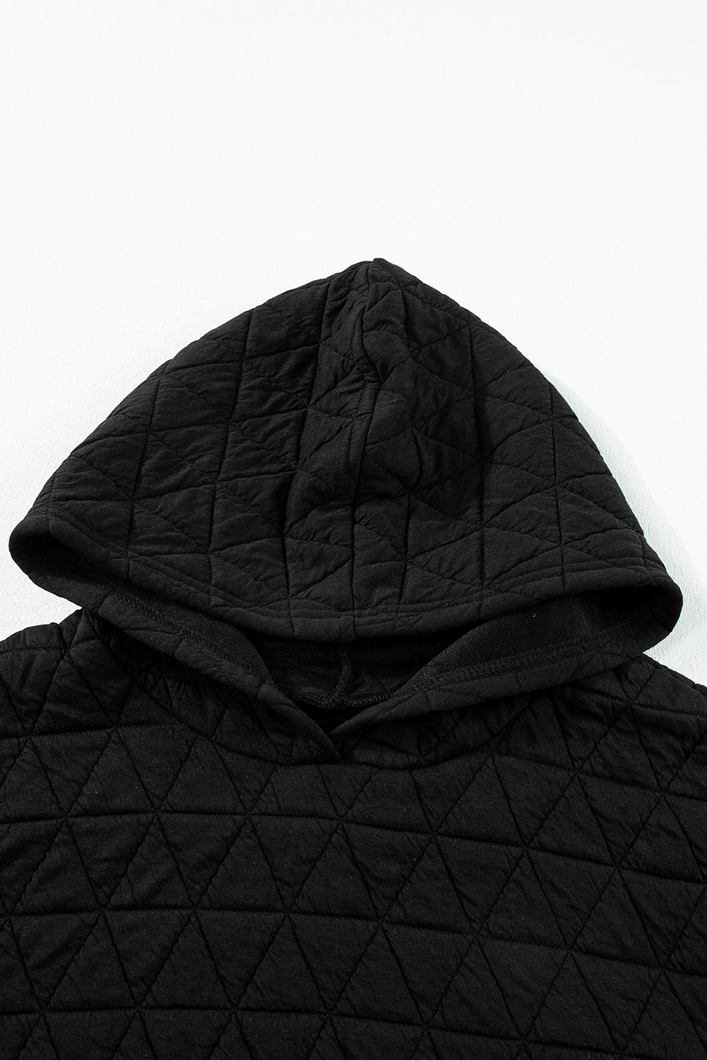 Dark Grey Solid Quilted Pullover and Pants Outfit