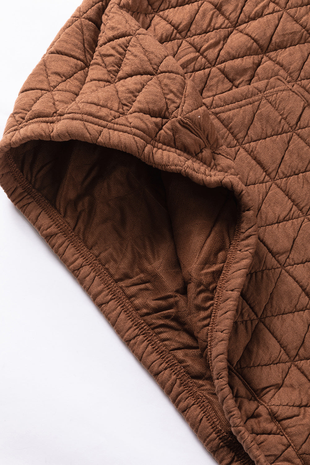 Dark Grey Solid Quilted Pullover and Pants Outfit