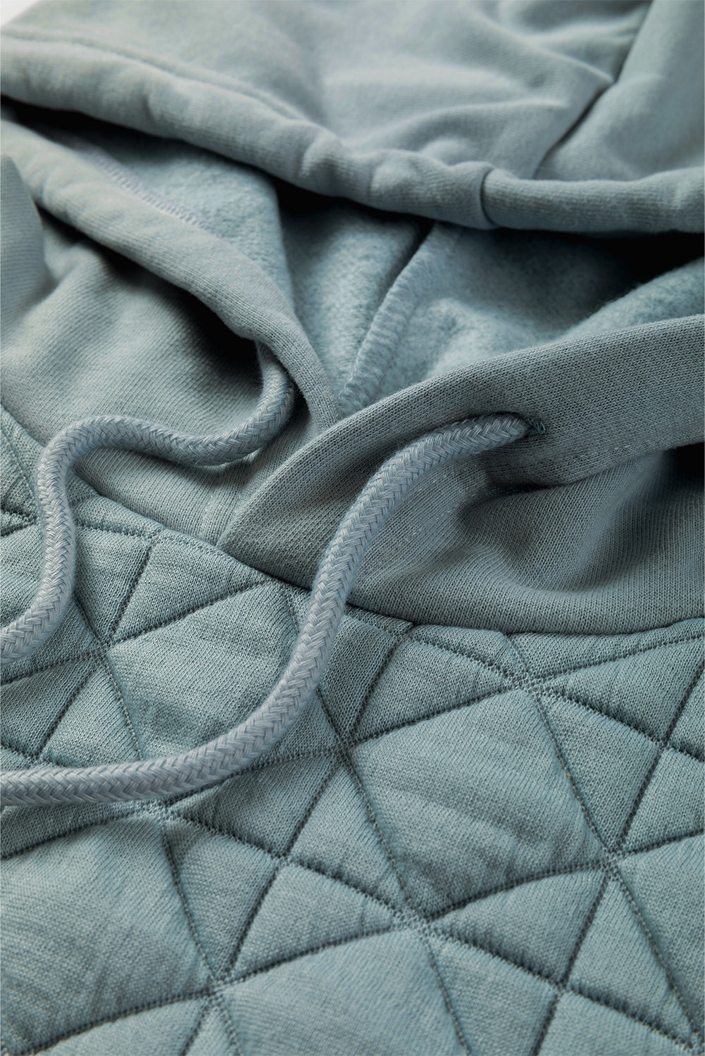 Dark Grey Solid Quilted Pullover and Pants Outfit