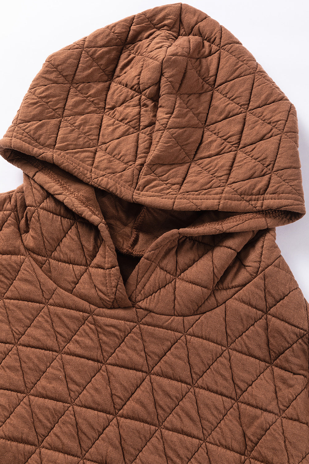 Dark Grey Solid Quilted Pullover and Pants Outfit