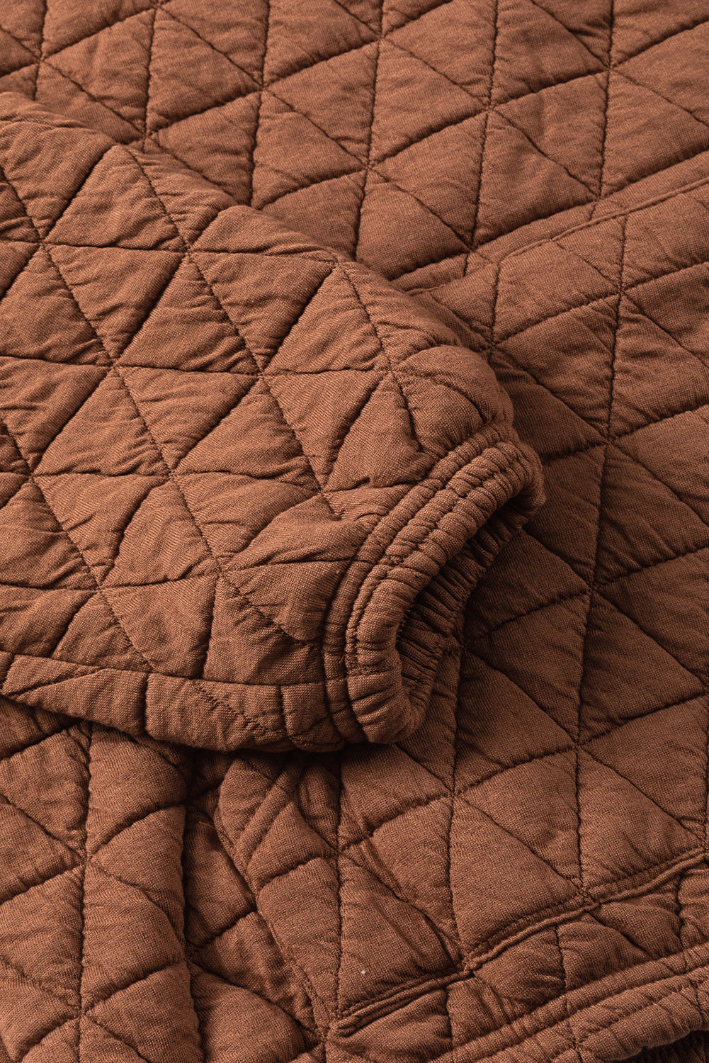 Dark Grey Solid Quilted Pullover and Pants Outfit