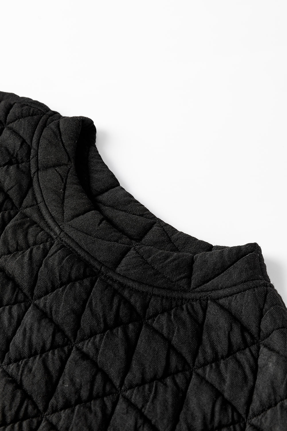 Dark Grey Solid Quilted Pullover and Pants Outfit
