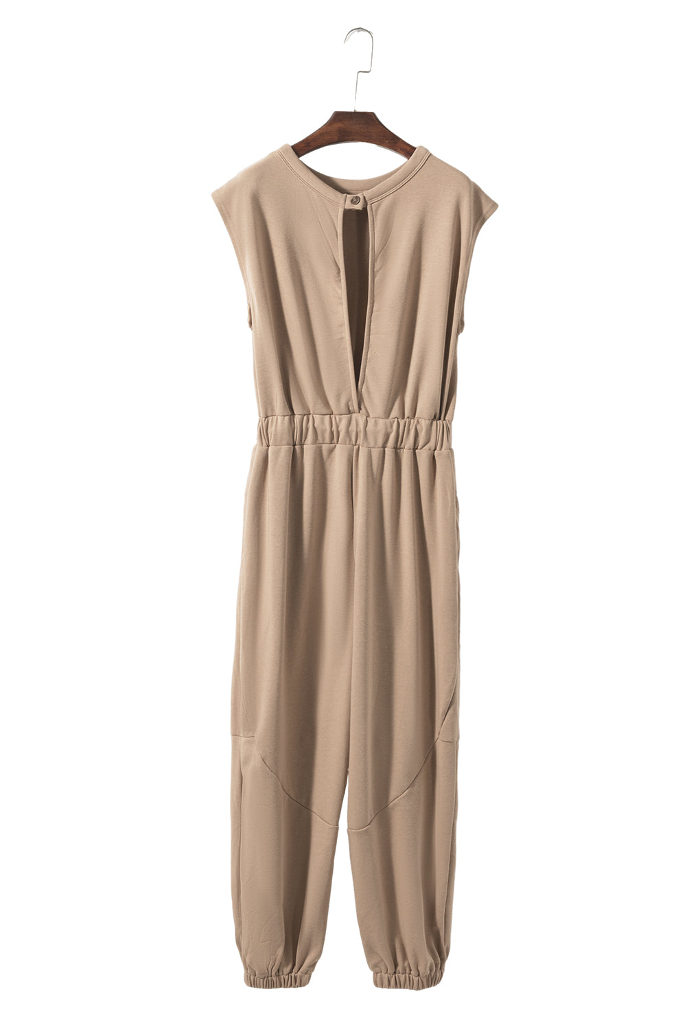 Cap Sleeve Open Back Jumpsuit