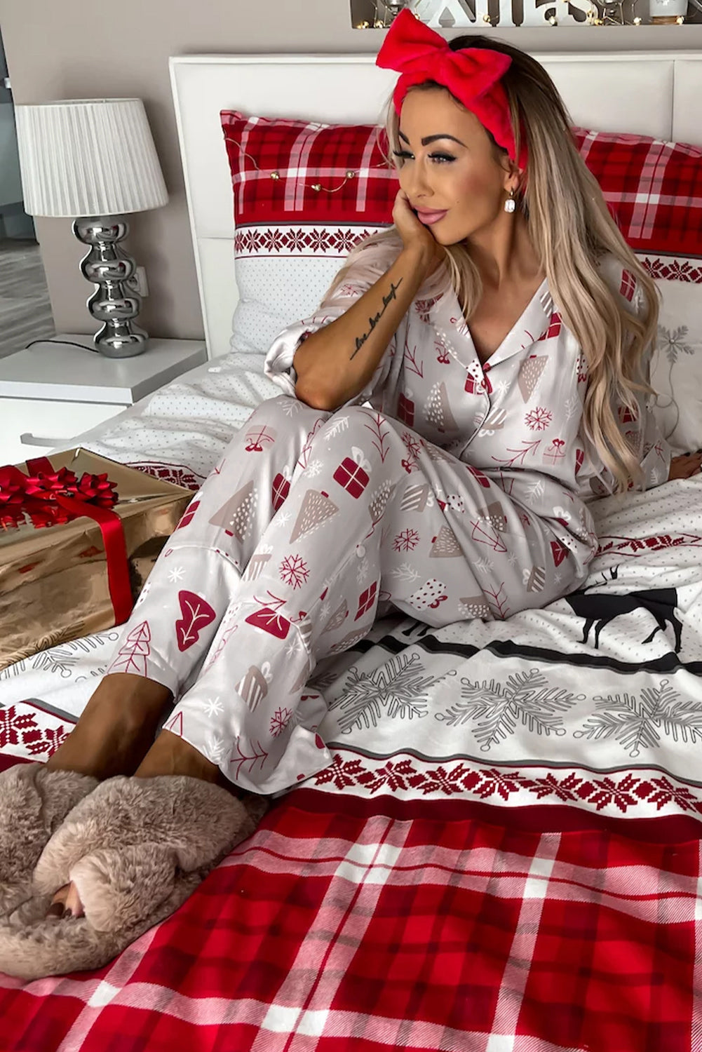 Christmas Printed Pajama Set