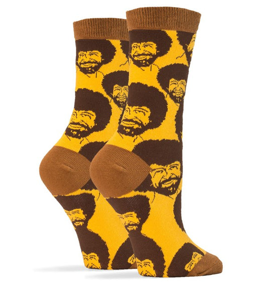 Bob Ross Flash Mob Crew Socks
