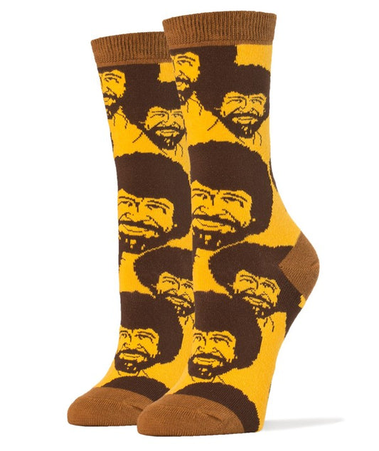 Bob Ross Flash Mob Crew Socks