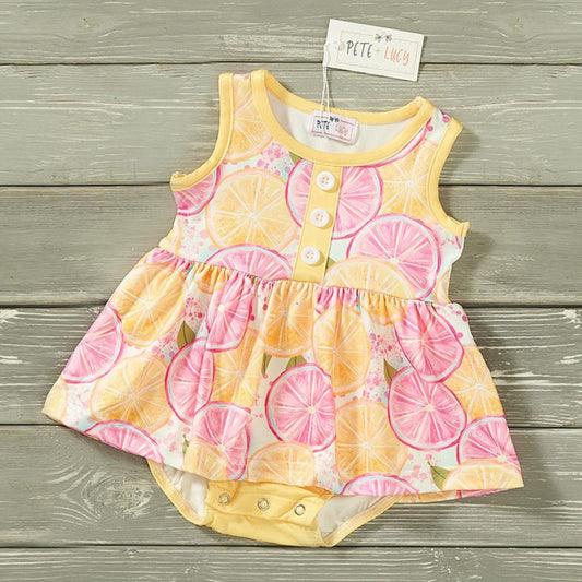 Lemon Burst - Girl Infant Romper