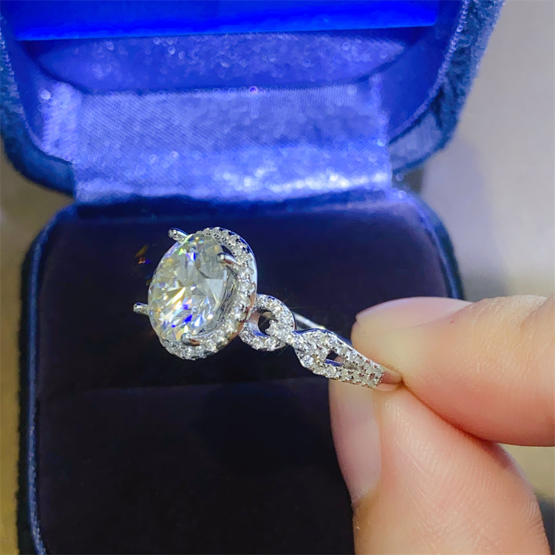 3 Carat Sterling Silver Moissanite Ring