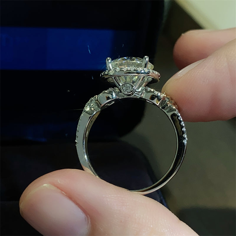 3 Carat Sterling Silver Moissanite Ring