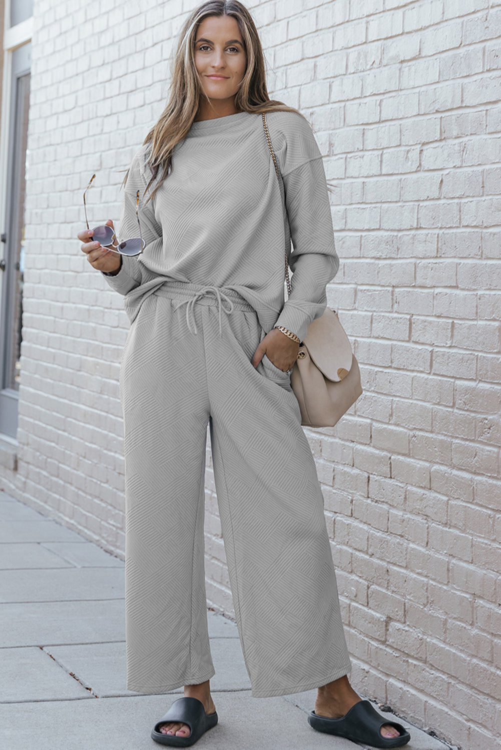 Textured Slouchy Outfit