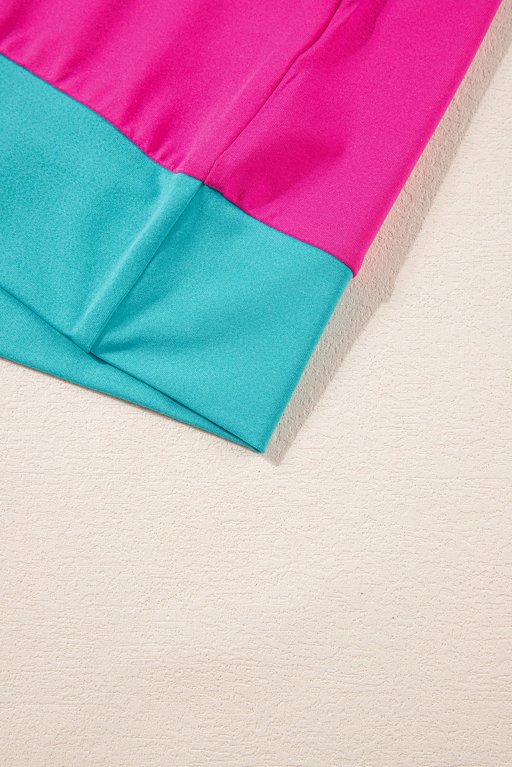 Black Color Block Detail Casual Two-piece Outfit