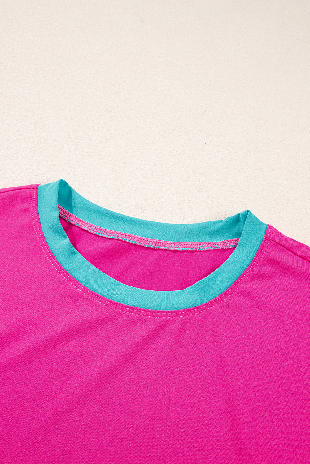 Black Color Block Detail Casual Two-piece Outfit