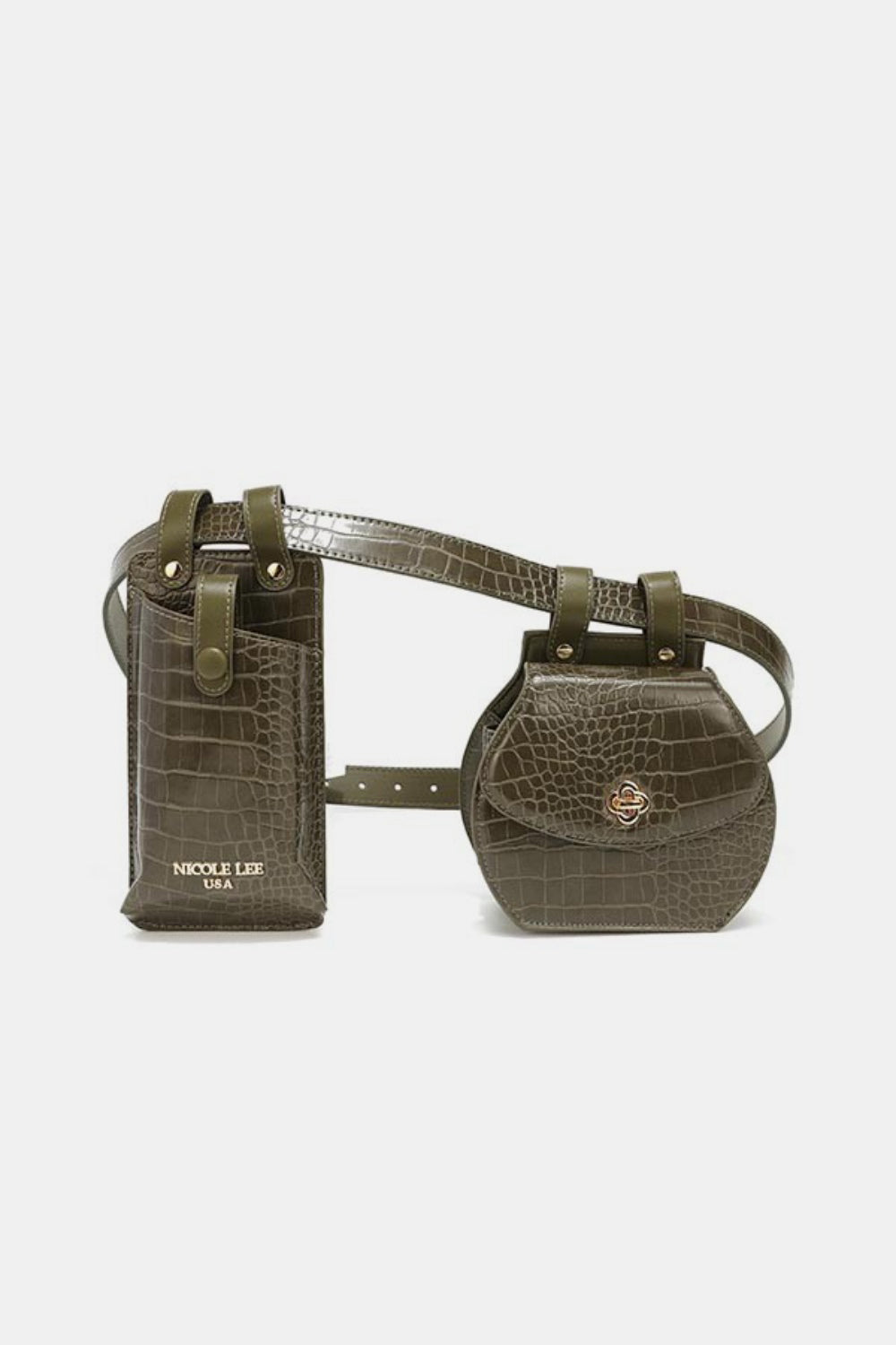 2 Piece Texture Belt Bag